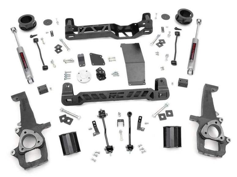 Rough Country 4" lift kit N3 Nitro shocks 12-21 Ram 1500 4WD